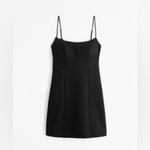 Abercrombie and fitch NWT square neck open back mini dress black size large